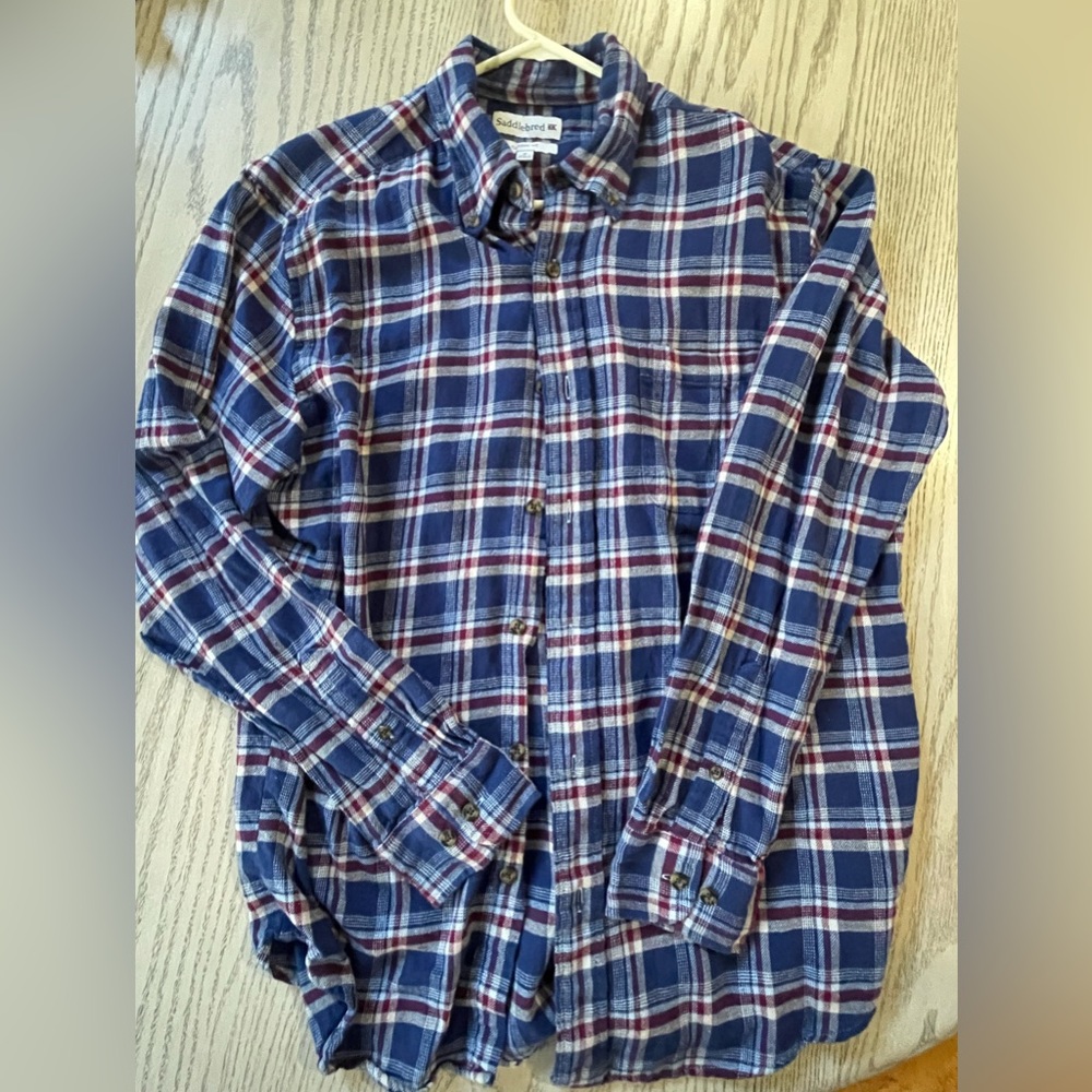 Saddlebred Classic Fit Men’s Medium Long-sleeved Flannel Shirt